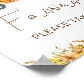 Fall Pumpkin Truck Wasserfarben Babydusche Poster (Ecke)