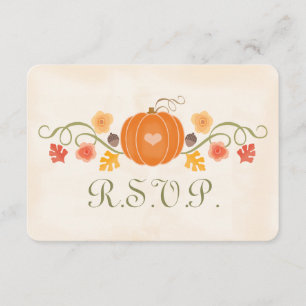 Fall Pumpkin UAWG Wedding Response Card RSVP Karte