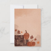 Fall Pumpkin und Blätter RSVP Karte (Rückseite)
