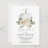 Fall Pumpkin und Blume Kinderdusche Einladung (Vorderseite)