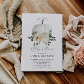 Fall Pumpkin und Blume Kinderdusche Einladung