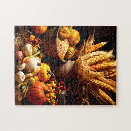 Fall Pumpkin und Maispuzzle Puzzle (Horizontal)