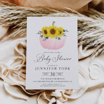 Fall Pumpkin und Sonnenblumen Mädchen-Dusche