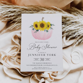 Fall Pumpkin und Sonnenblumen Mädchen-Dusche Einladung