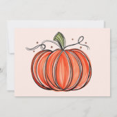 Fall Pumpkin unser Klein dreht ein Foto Einladung (Rückseite)