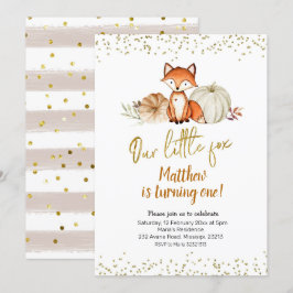 Fall Pumpkin Unser kleiner Fuchs verwandelt einen Einladung