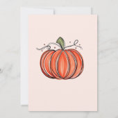 Fall Pumpkin Unsere LIttle dreht eins Einladung (Rückseite)