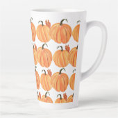 Fall Pumpkin Wasserfarbe Herbstleaves Muster Milchtasse (Rechts)