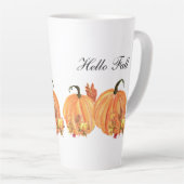 Fall Pumpkin Wasserfarben Herbstleaves Milchtasse (Rechte Ecke)