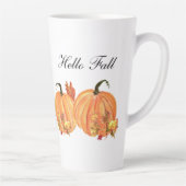 Fall Pumpkin Wasserfarben Herbstleaves Milchtasse (Rechts)