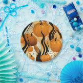 Fall Pumpkin Wasserfarbmuster Pappteller (Party)