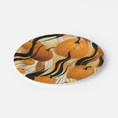 Fall Pumpkin Wasserfarbmuster Pappteller (Schrägansicht)