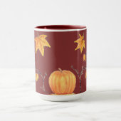 Fall Pumpkin Watercolor Erntedank Art Tasse (Zentrum)