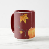 Fall Pumpkin Watercolor Erntedank Art Tasse (Vorderseite Links)
