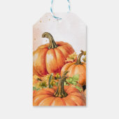 Fall Pumpkin Watercolor Kinderdusche Geschenkanhänger (Rückseite)