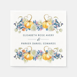 Fall Pumpkin Wedding Custom Serviette