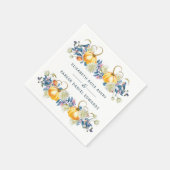 Fall Pumpkin Wedding Custom Serviette (Ecke)