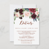 Fall Pumpkin Wedding Details Card Einladung (Vorderseite)