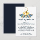 Fall Pumpkin Wedding Details Einladung (Vorne/Hinten)