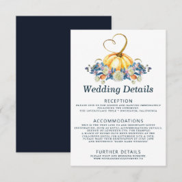 Fall Pumpkin Wedding Details Einladung