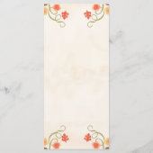 Fall Pumpkin Wedding Menu Menükarte (Rückseite)