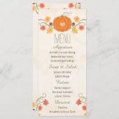 Fall Pumpkin Wedding Menu Menükarte (Vorne/Hinten)