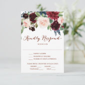 Fall Pumpkin Wedding RSVP Card Einladung (Stehend Vorderseite)