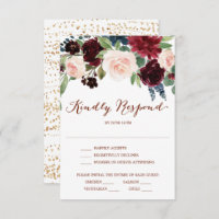 Fall Pumpkin Wedding RSVP Card