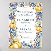 Fall Pumpkin Wedding Welcome Sign Poster (Vorne)