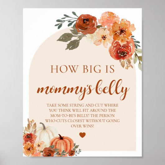 Fall Pumpkin Wie groß ist ihr Baby Shooting Game Poster (Vorne)