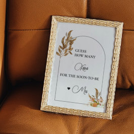 Fall Pumpkin wie viele Küsse Brautparty Poster