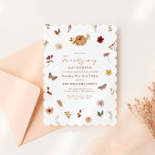 Fall Pumpkin Wildblume Freundschaftliche Einladung