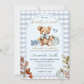 Fall Pumpkin Wir können frühzeitig abwarten Baby-D Einladung (Vorderseite)