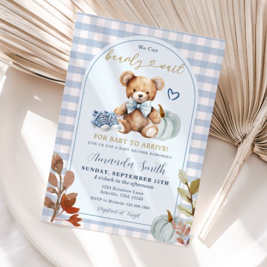 Fall Pumpkin Wir können frühzeitig abwarten Baby-D Einladung