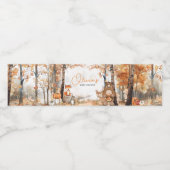 Fall Pumpkin Woodland Animals Baby Dusche Wasserflaschenetikett (Einzelnes Label)