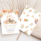 Fall Pumpkin Woodland Babydusche Einladung