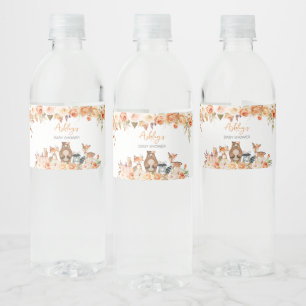 Fall Pumpkin Woodland Babydusche Wasserflaschenetikett