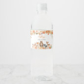 Fall Pumpkin Woodland Babydusche Wasserflaschenetikett (Vorderseite)