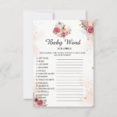 Fall Pumpkin Word Scramble Baby Showkarte Einladung (Vorderseite)