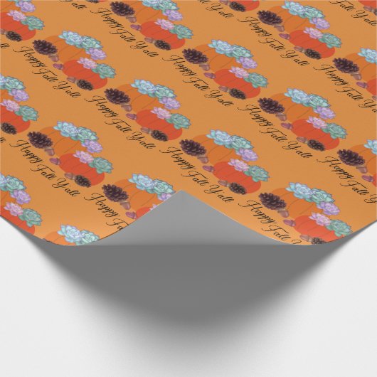 Fall pumpkin Wrapping Paper Geschenkpapier (Ecke)