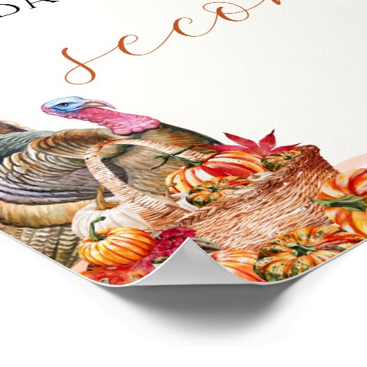 Fall Pumpkin zurück zum Schulzeichen Poster (Ecke)