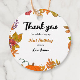 Fall Pumpkin Zweiten Geburtstag Vielen Dank Geschenkanhänger