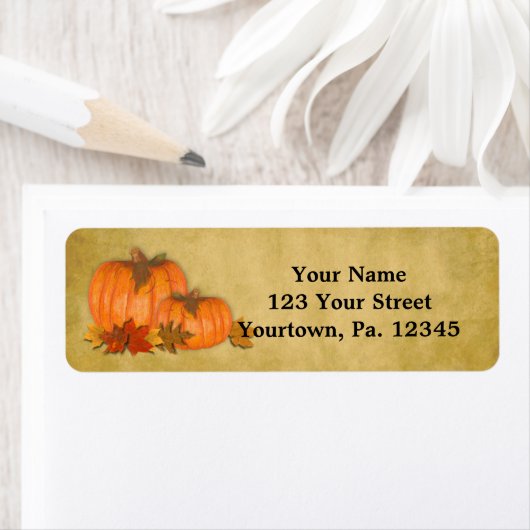 Fall Pumpkins-Adressenaufkleber (Insitu)