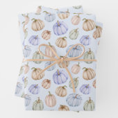 Fall Pumpkins auf Blue Geschenkpapier Set (Beispiel)