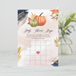 Fall Pumpkins Baby Dusche Bingo Game Card Einladung
