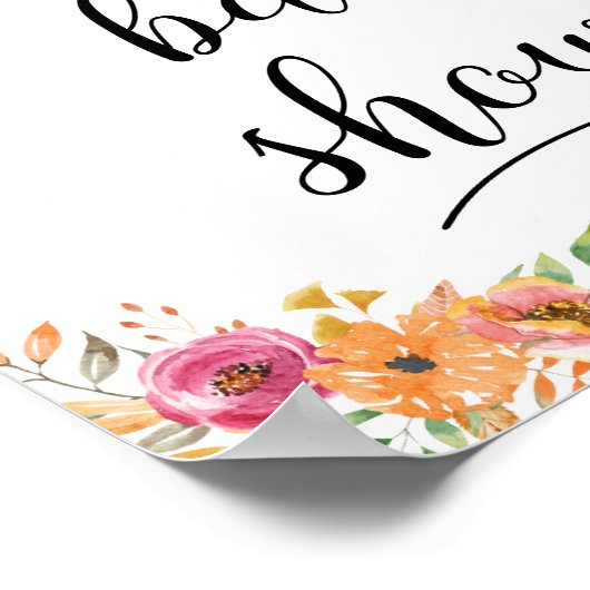 Fall Pumpkins Baby Dusche Willkommenspender Poster (Ecke)