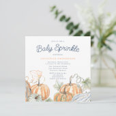 Fall Pumpkins Baby Sprinkle Einladung (Stehend Vorderseite)
