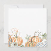 Fall Pumpkins Baby Sprinkle Einladung (Rückseite)