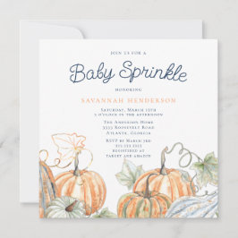 Fall Pumpkins Baby Sprinkle Einladung