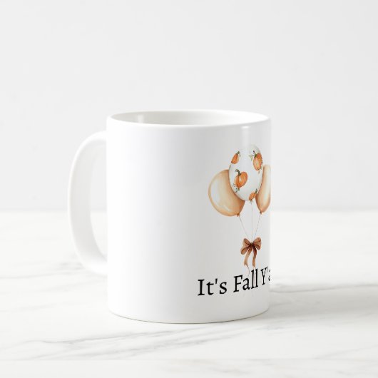 Fall Pumpkins Balloons Kaffeetasse (Vorderseite Links)